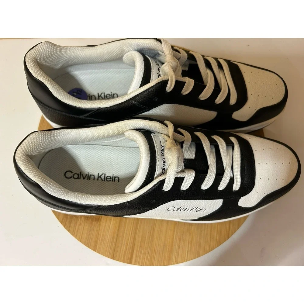 Calvin Klein Landy Black and White Sneakers Men's Size‎ 11.5 EUC
